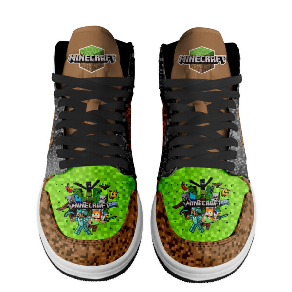 Tubopro Minecraft AJ1 High Sneakers Shoes For Men And Women - Image 3