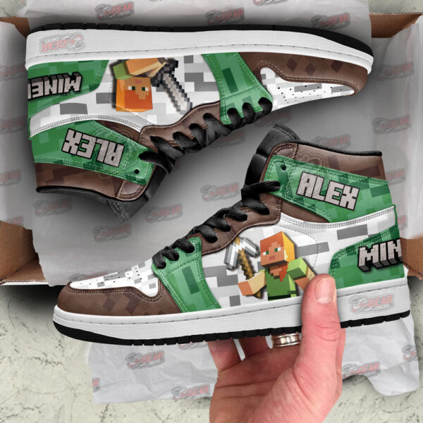 Tubopro Minecraft AJ1 High Sneakers Shoes For Men And Women - Image 2