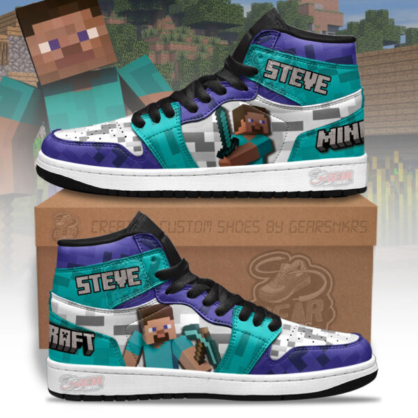 Tubopro Minecraft AJ1 High Sneakers Shoes For Men And Women
