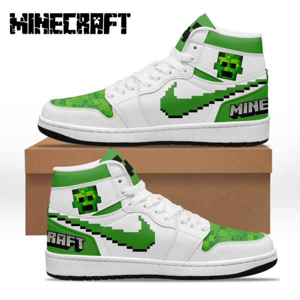Tubopro Minecraft AJ1 High Sneakers Shoes For Men And Women