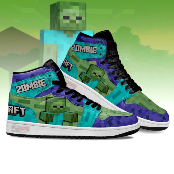 Tubopro Minecraft AJ1 High Sneakers Shoes For Men And Women - Image 3