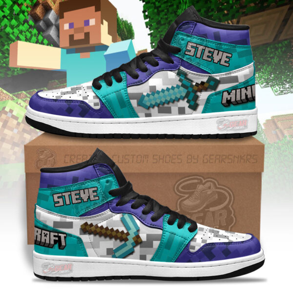 Tubopro Minecraft AJ1 High Sneakers Shoes For Men And Women