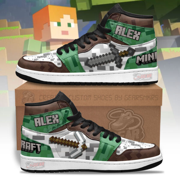 Tubopro Minecraft AJ1 High Sneakers Shoes For Men And Women