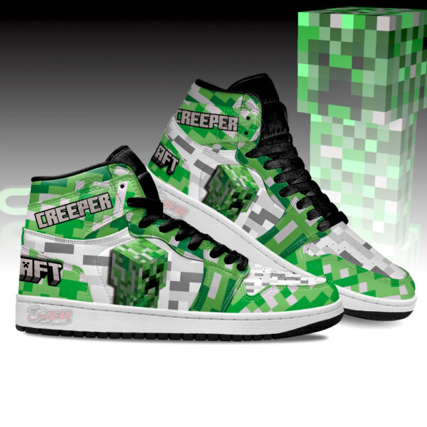 Tubopro Minecraft AJ1 High Sneakers Shoes For Men And Women - Image 3