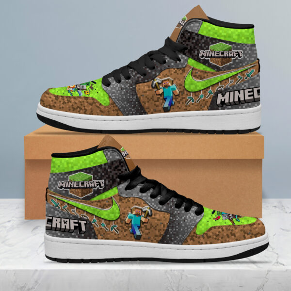 Tubopro Minecraft AJ1 High Sneakers Shoes For Men And Women