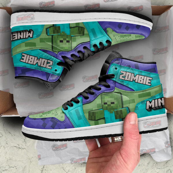 Tubopro Minecraft AJ1 High Sneakers Shoes For Men And Women - Image 2