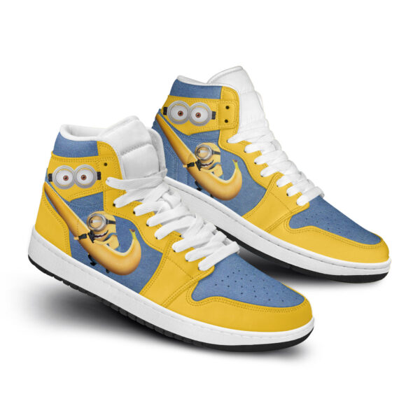 Tubopro Minions AJ1 High Sneakers Shoes For Men And Women - Image 3
