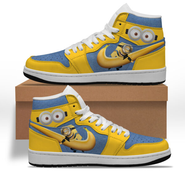 Tubopro Minions AJ1 High Sneakers Shoes For Men And Women - Image 2
