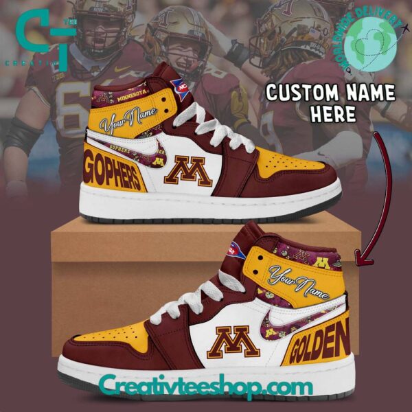 Tubopro Minnesota Golden Gophers AJ1 High Sneakers Shoes For Men And Women