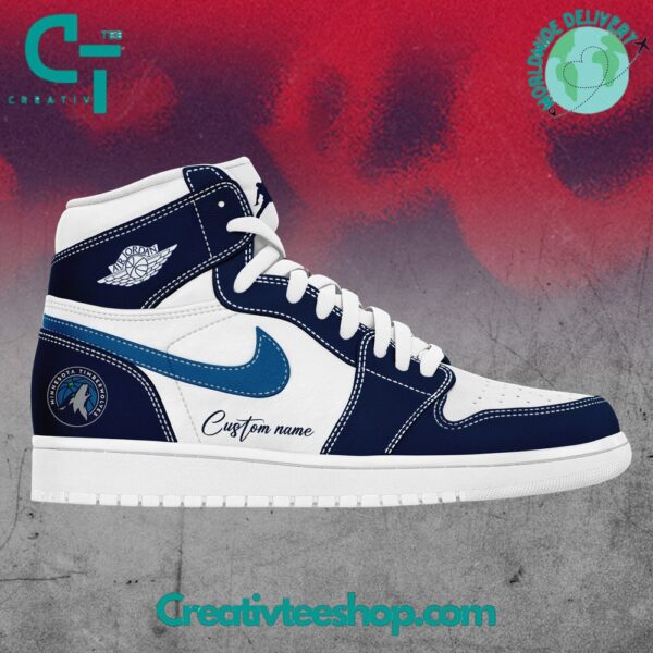 Tubopro Minnesota Timberwolves AJ1 High Sneakers Shoes For Men And Women - Image 2