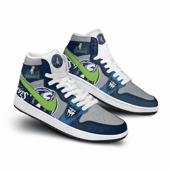 Tubopro Minnesota Timberwolves AJ1 High Sneakers Shoes For Men And Women - Image 2