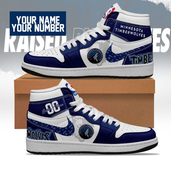 Tubopro Minnesota Timberwolves AJ1 High Sneakers Shoes For Men And Women - Image 3