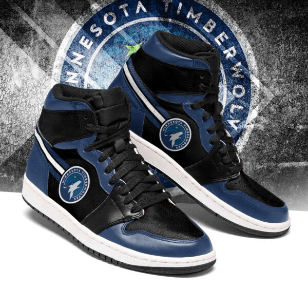Tubopro Minnesota Timberwolves NBA AJ1 High Sneakers Shoes For Men And Women - Image 2