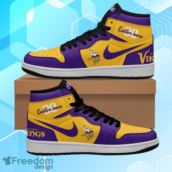 Tubopro Minnesota Vikings AJ1 High Sneakers Shoes For Men And Women