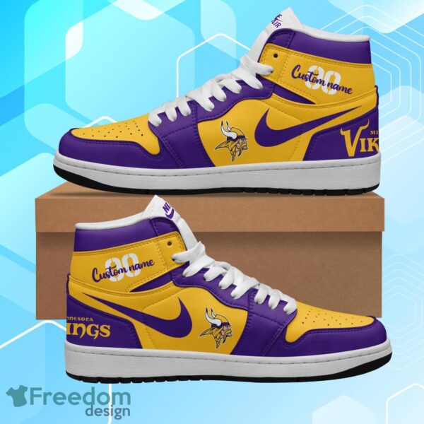 Tubopro Minnesota Vikings AJ1 High Sneakers Shoes For Men And Women