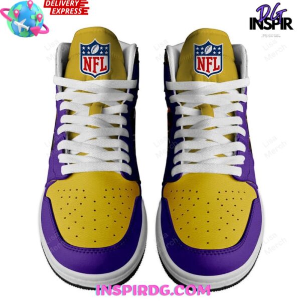 Tubopro Minnesota Vikings AJ1 High Sneakers Shoes For Men And Women - Image 3