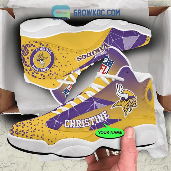 Tubopro Minnesota Vikings AJ13 Sneakers Shoes For Men And Women - Image 2
