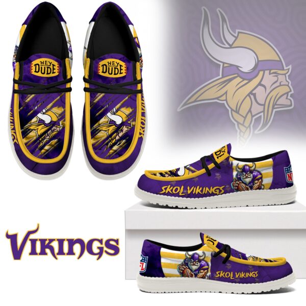 Tubopro Minnesota Vikings Personalized Hey Dude Shoes For Men And Women