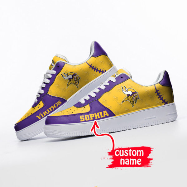 Tubopro Minnesota Vikings NFL Air Low-Top Sneakers Shoes For Men And Women - Image 3