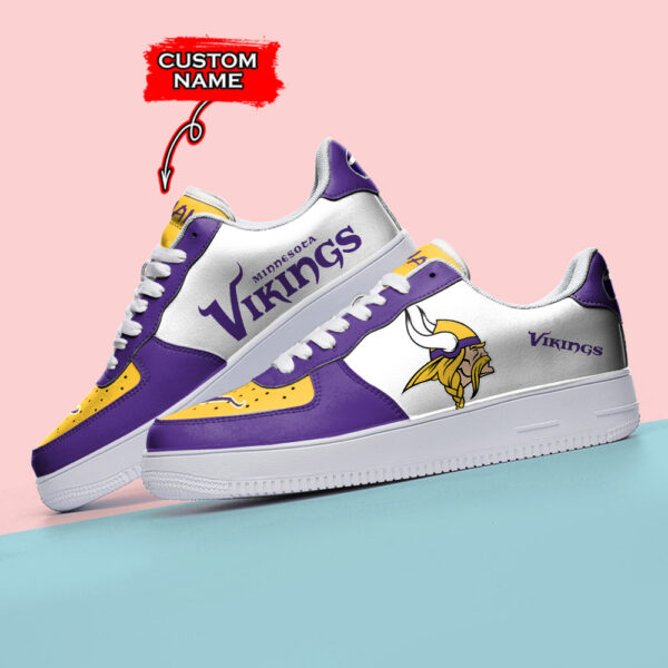 Tubopro Minnesota Vikings NFL Air Low-Top Sneakers Shoes For Men And Women - Image 3