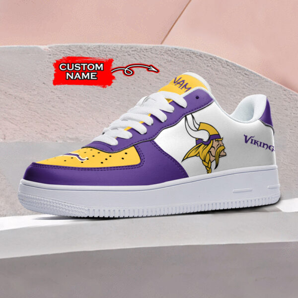 Tubopro Minnesota Vikings NFL Air Low-Top Sneakers Shoes For Men And Women - Image 2