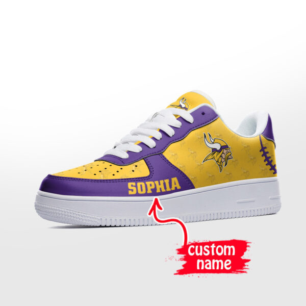 Tubopro Minnesota Vikings NFL Air Low-Top Sneakers Shoes For Men And Women - Image 2