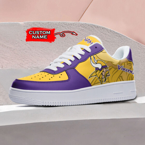Tubopro Minnesota Vikings NFL Air Low-Top Sneakers Shoes For Men And Women - Image 2