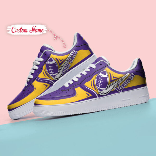Tubopro Minnesota Vikings NFL Air Low-Top Sneakers Shoes For Men And Women - Image 4