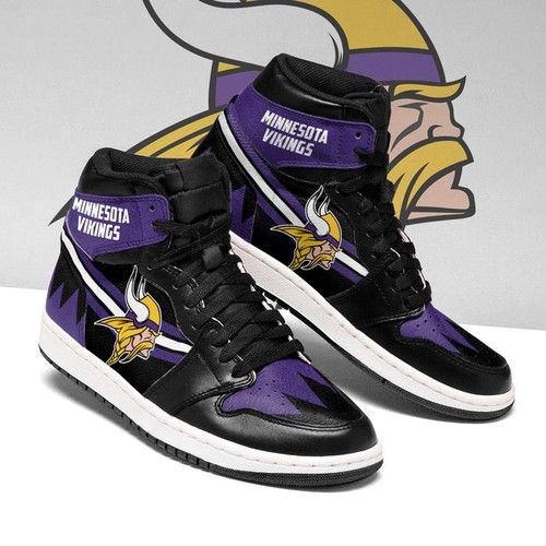 Tubopro Minnesota Vikings NFL AJ1 High Sneakers Shoes For Men And Women