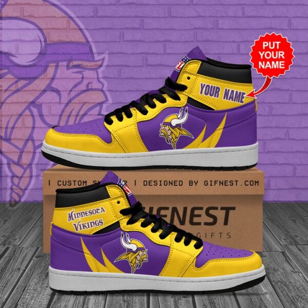 Tubopro Minnesota Vikings NFL AJ1 High Sneakers Shoes For Men And Women