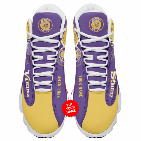 Tubopro Minnesota Vikings NFL AJ13 Sneakers Shoes For Men And Women - Image 3