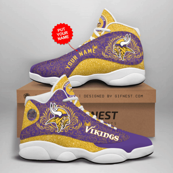Tubopro Minnesota Vikings NFL AJ13 Sneakers Shoes For Men And Women