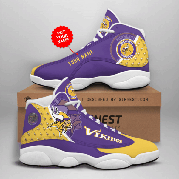 Tubopro Minnesota Vikings NFL AJ13 Sneakers Shoes For Men And Women