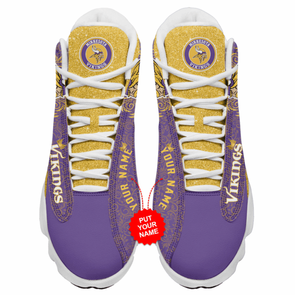 Tubopro Minnesota Vikings NFL AJ13 Sneakers Shoes For Men And Women - Image 3