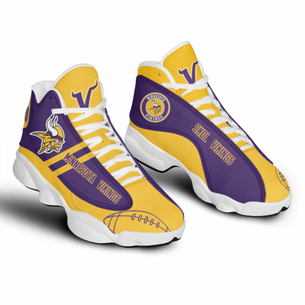 Tubopro Minnesota Vikings NFL AJ13 Sneakers Shoes For Men And Women - Image 2