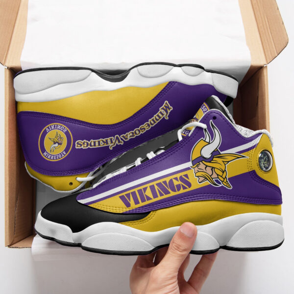 Tubopro Minnesota Vikings NFL AJ13 Sneakers Shoes For Men And Women - Image 2