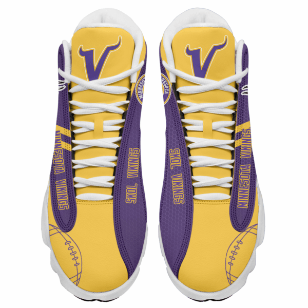 Tubopro Minnesota Vikings NFL AJ13 Sneakers Shoes For Men And Women - Image 3