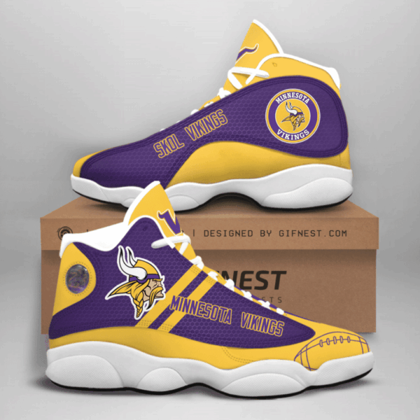 Tubopro Minnesota Vikings NFL AJ13 Sneakers Shoes For Men And Women