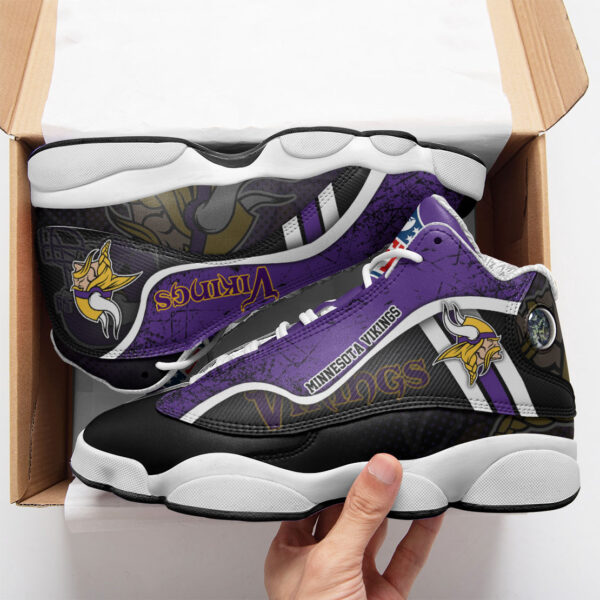 Tubopro Minnesota Vikings NFL AJ13 Sneakers Shoes For Men And Women - Image 2