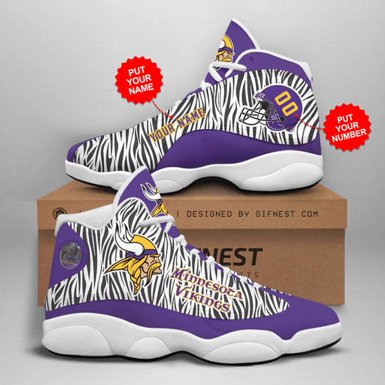 Tubopro Minnesota Vikings NFL AJ13 Sneakers Shoes For Men And Women