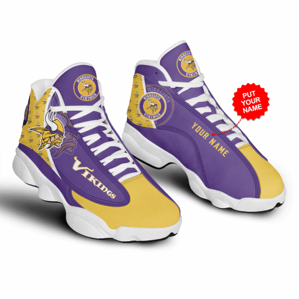 Tubopro Minnesota Vikings NFL AJ13 Sneakers Shoes For Men And Women - Image 2