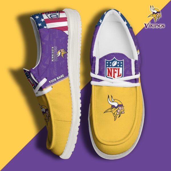 Tubopro Minnesota Vikings Personalized Hey Dude Shoes For Men And Women