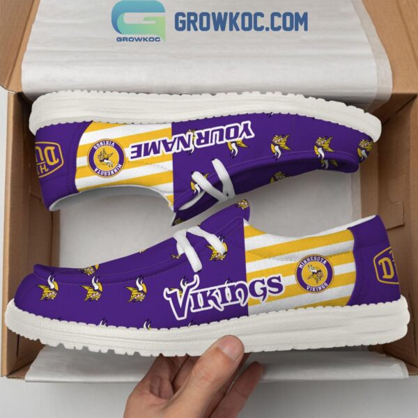 Tubopro Minnesota Vikings Personalized Hey Dude Shoes For Men And Women