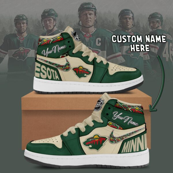 Tubopro Minnesota Wild AJ1 High Sneakers Shoes For Men And Women