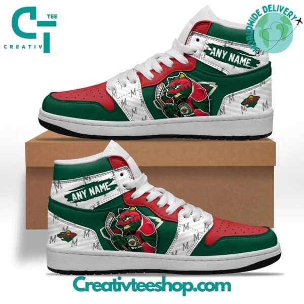 Tubopro Minnesota Wild AJ1 High Sneakers Shoes For Men And Women
