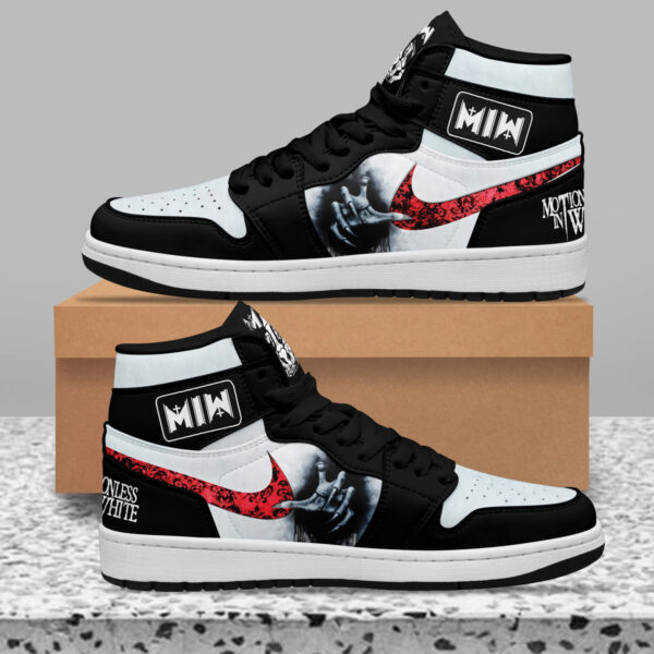 Tubopro Motionless in White AJ1 High Sneakers Shoes For Men And Women - Image 2