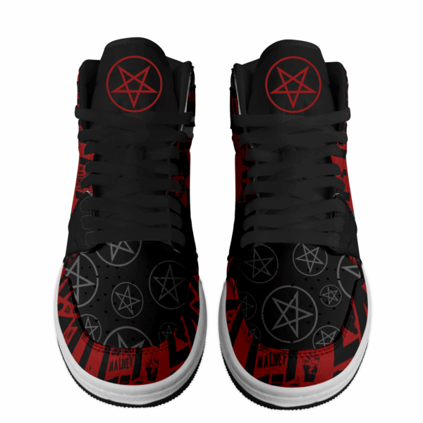 Tubopro Motley Crue AJ1 High Sneakers Shoes For Men And Women - Image 2