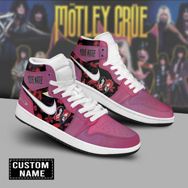 Tubopro Motley Crue AJ1 High Sneakers Shoes For Men And Women - Image 2