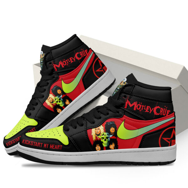 Tubopro Motley Crue AJ1 High Sneakers Shoes For Men And Women - Image 3