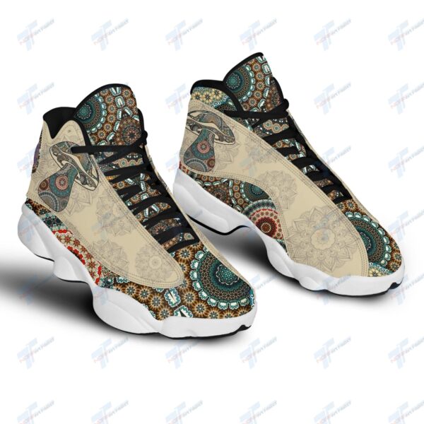 Tubopro Mushroom Mandala Pattern AJ13 Sneakers Shoes For Men And Women - Image 2
